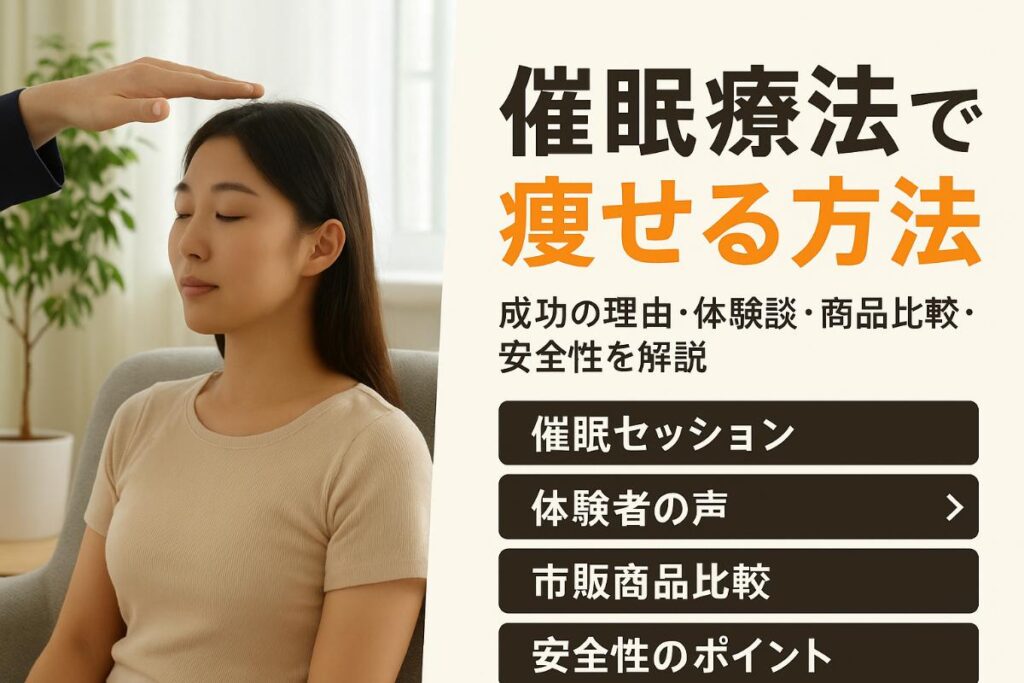 催眠療法でダイエットが成功する理由と効果的な実践法｜体験談から商品比較・安全性まで解説