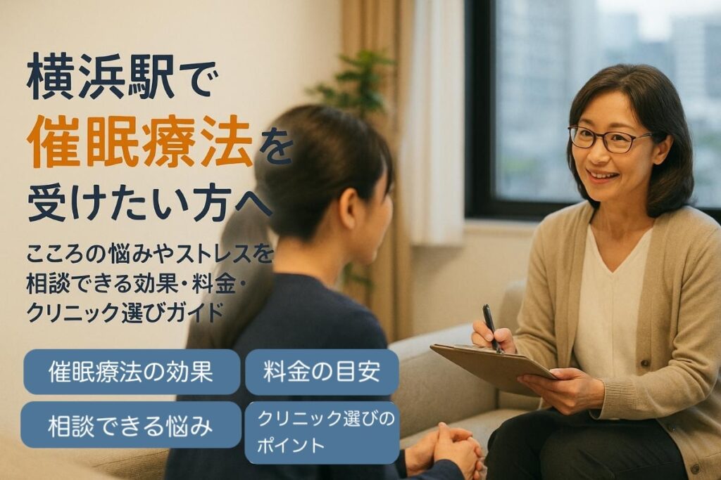 横浜駅で催眠療法を受けたい方へ｜こころの悩みやストレスを相談できる効果・料金・クリニック選び完全ガイド